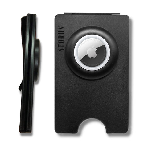 Storus Smart Wallet RFID blocking card holder money clip with Airtag compartment