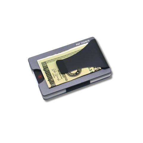 Storus Smart Wallet RFID blocking card holder money clip in premium gunmetal finish