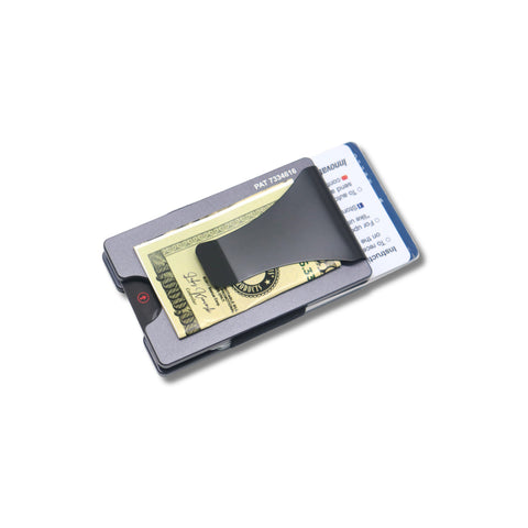 Storus Smart Wallet RFID blocking card holder money clip in premium gunmetal finish