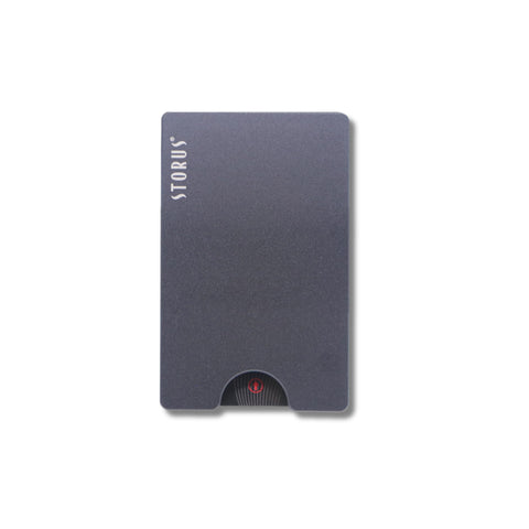 Storus Smart Wallet RFID blocking card holder money clip in premium gunmetal finish