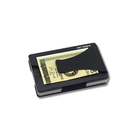 Storus Smart Wallet card holder money clip in premium black finish