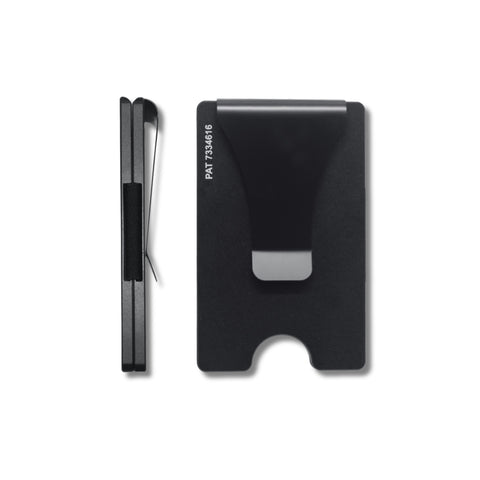 Storus Smart Wallet card holder money clip in premium black finish