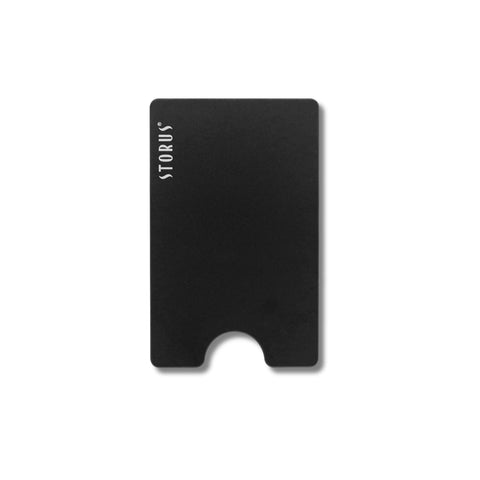 Storus Smart Wallet card holder money clip in premium black finish