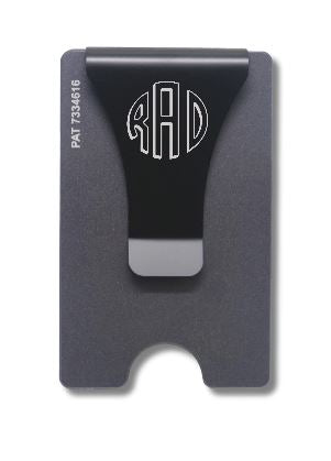 Smart Wallet Gunmetal finish with engraving