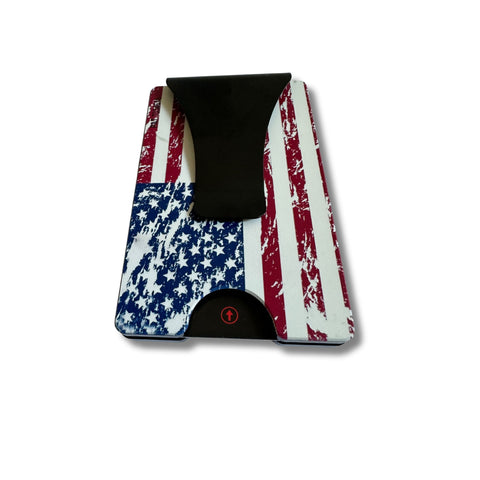 Smart Wallet Distressed American Flag