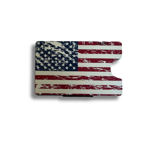 Smart Wallet Distressed American Flag
