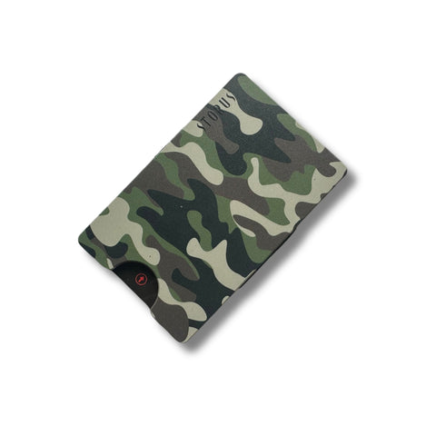 Storus Smart Wallet RFID blocking card holder money clip in green camouflage print