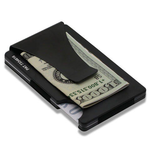 Storus Smart Wallet card holder money clip in premium black finish