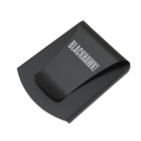 Storus® Promotions - Smart Money Clip Gunmetal Finish with Blackhawk engraving - designed by #ScottKaminski #Storus #jewelrycase #travelcase #PromotionalProducts #PromotionDistributors #Distributors #customizable #engravable #personalize