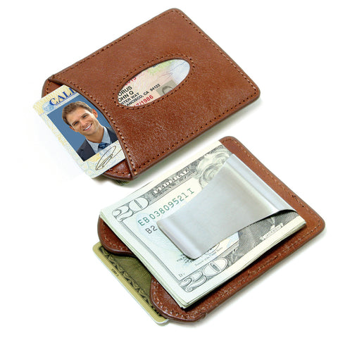 Storus® Promotions - Smart Money Clip Leather - both sides shown side by side  - designed by #ScottKaminski #Storus #wallet #moneyclips #mensaccessories #PromotionalIndustry #PromotionalProducts #PromotionDistributors #Distributors #customizable #engravable #personalize