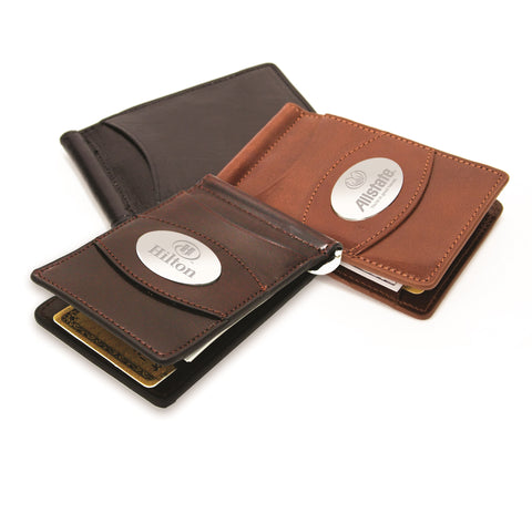 Razor Wallets in Dark Brown and Cognac engraved