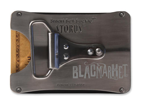 Storus® Promotions - Smart Belt Buckle back side shown with engraving - designed by #ScottKaminski #Storus #Valettray #mensaccessories #belts #beltbuckles #PromotionalProducts #PromotionDistributors #Distributors #customizable #engravable #personalize