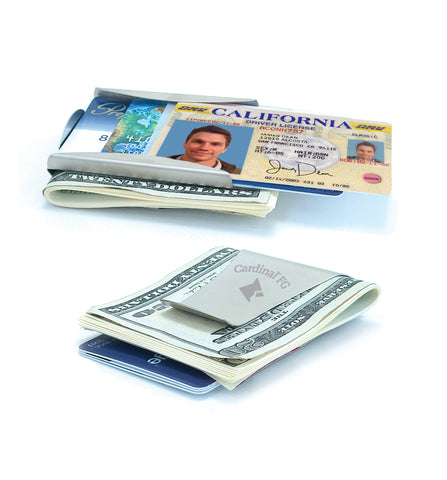 Smart Money Clip Titanium - front and back sides shown side by side