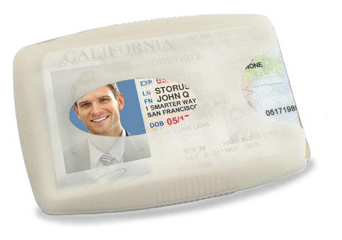 Storus® Jelly Wallets - clear white color shown - #wallets #moneyclip #man #StorusPromotions #Storus #ScottKaminski #PromotionalIndustry #PromotionalProducts #PromotionDistributors #Distributors #customizable #personalize