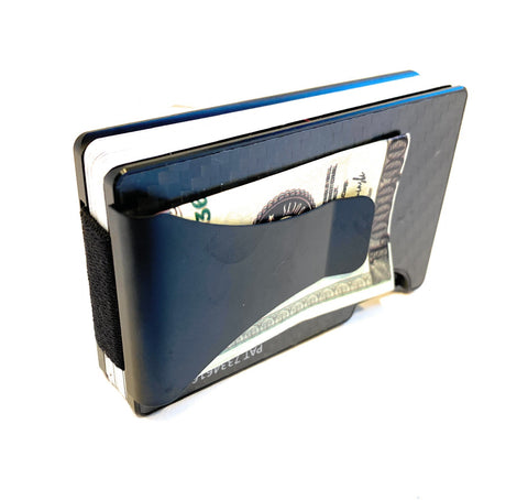 Storus Smart Wallet clip side shown with million dollar bill