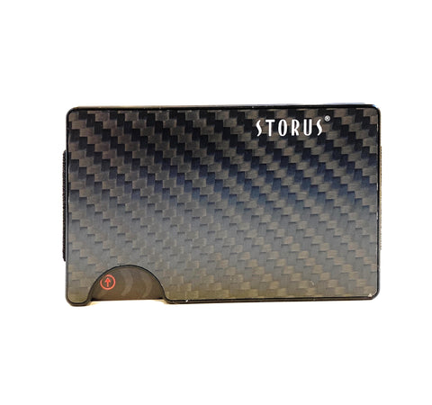 Storus Smart Wallet flat side shown with cards