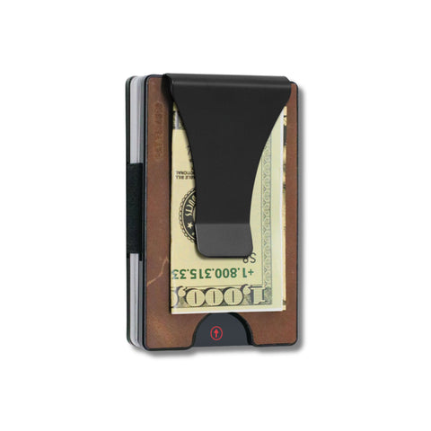 Smart Wallet Leather RFID blocking card holder money clip