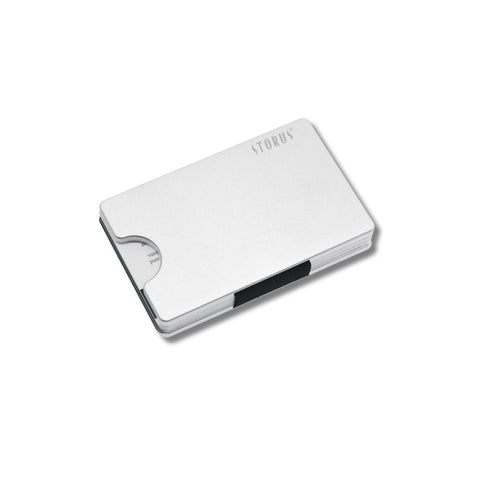 Storus Smart Wallet card holder money clip in premium aluminum finish