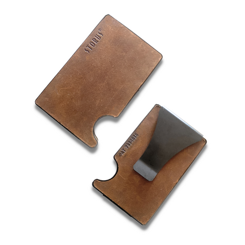 Storus Smart Wallet Leather RFID blocking card holder money clip