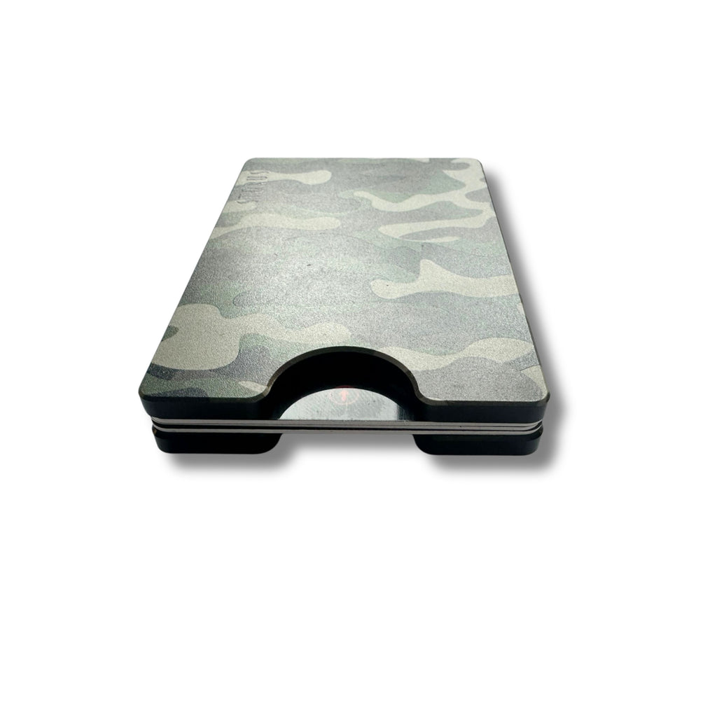 Storus Smart Wallet - RFID Blocking Minimalist Card Holder & Money Clip, Camouflage Design, Engravable Gift