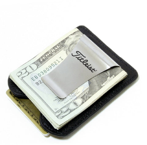 Storus® Promotions - Smart Money Clip Leather with Titleist engraving  - designed by #ScottKaminski #Storus #wallet #moneyclips #mensaccessories #PromotionalIndustry #PromotionalProducts #PromotionDistributors #Distributors #customizable #engravable #personalize 